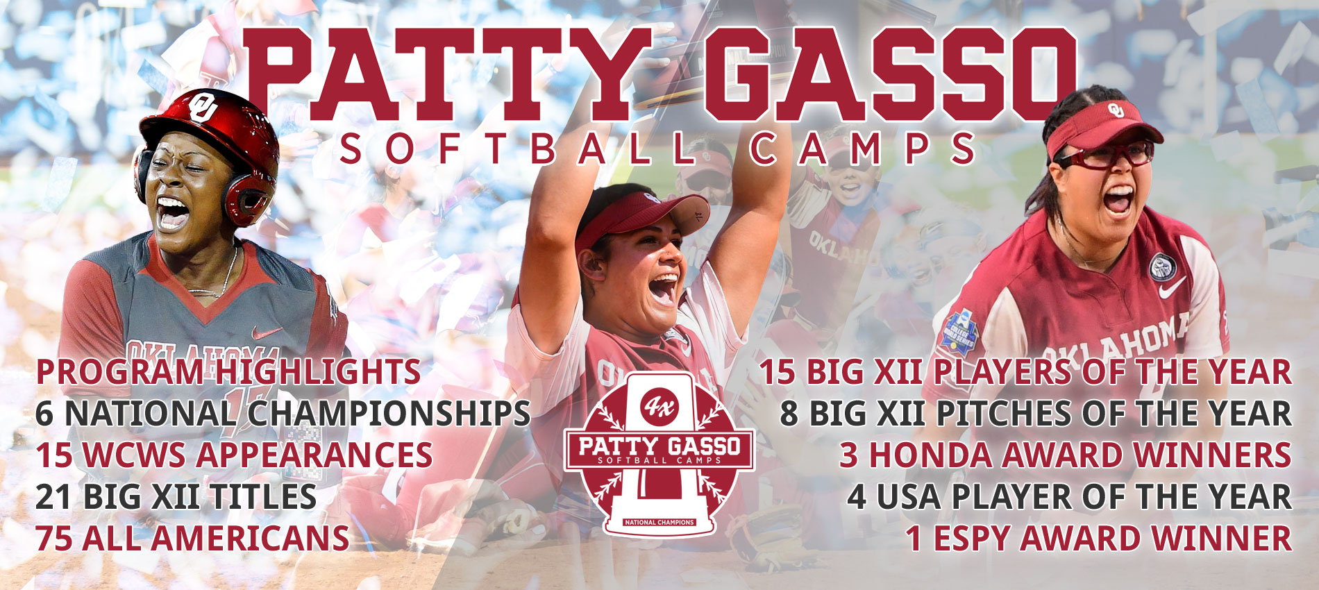 Patty Gasso Softball Camps Norman, Oklahoma